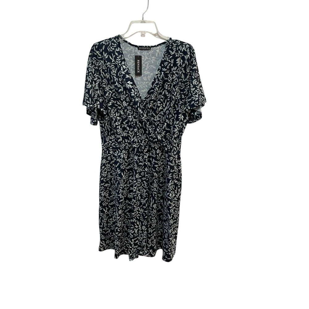 Floral Print‎ Dress V-Neck Flutter Sleeve Casual Dress XL Boho Cottage Core NWT